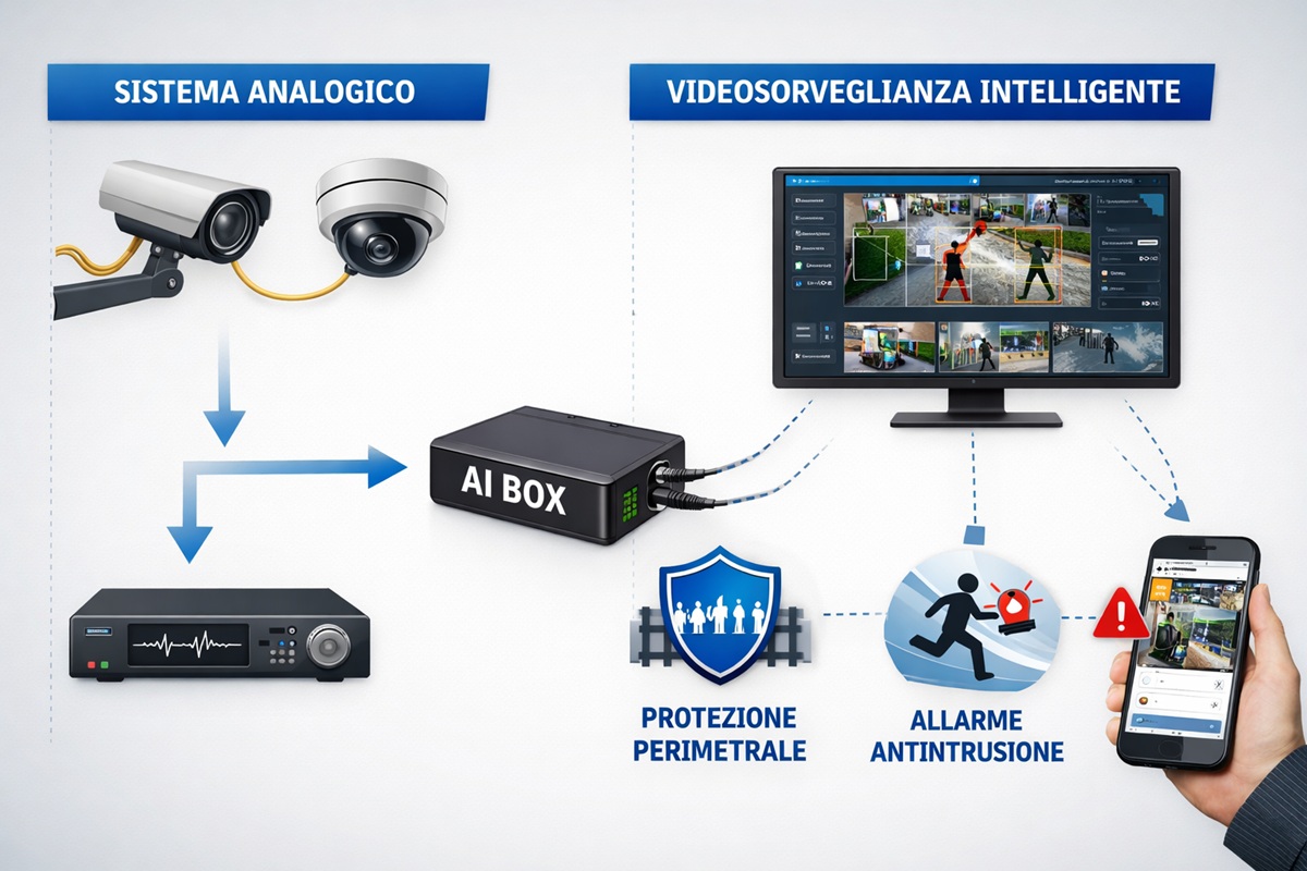 Videosorveglianza attiva e intelligente con AI-BOX